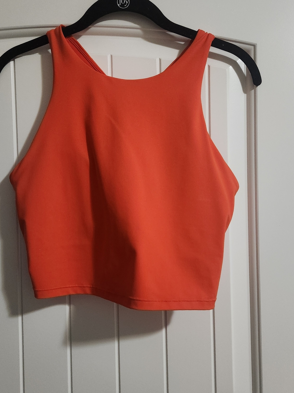 Athleta Vibrant Orange High-Neck Crop Top